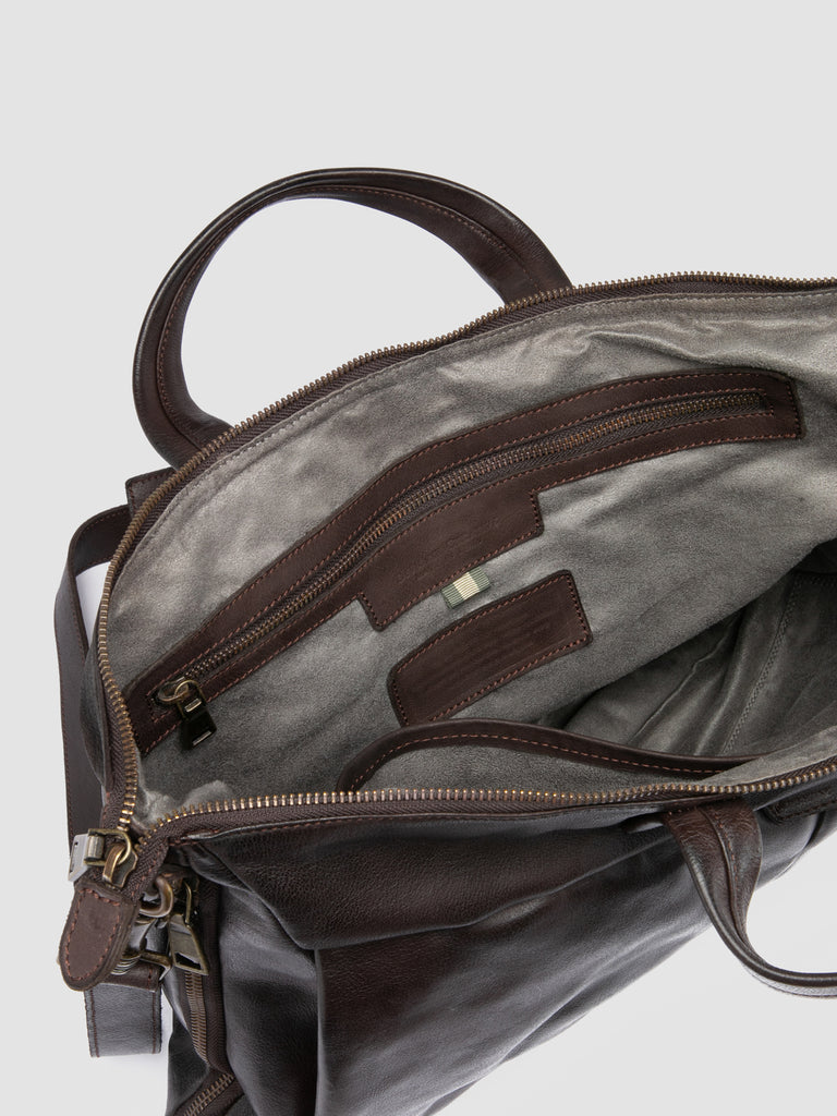 HELMET 046 - Brown Leather Briefcase Officine Creative - 6