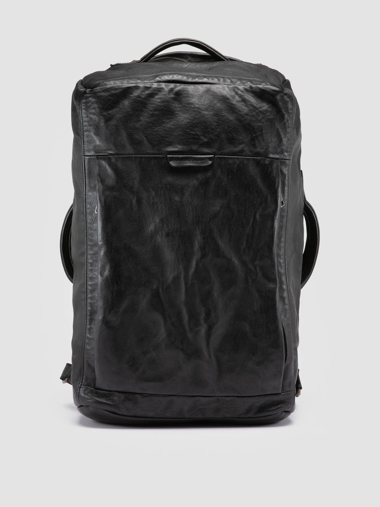 HELMET 052 - Black Leather Backpack