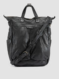 HELMET 055 - Schwarzer Lederrucksack