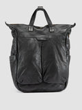 HELMET 055 - Schwarzer Lederrucksack
