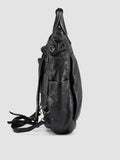 HELMET 055 - Schwarzer Lederrucksack