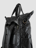 HELMET 055 - Schwarzer Lederrucksack