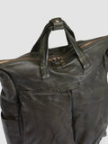 HELMET 055 - Green Leather Backpack