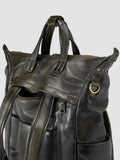 HELMET 055 - Green Leather Backpack