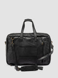 HELMET 056 - Black Leather Travel Bag