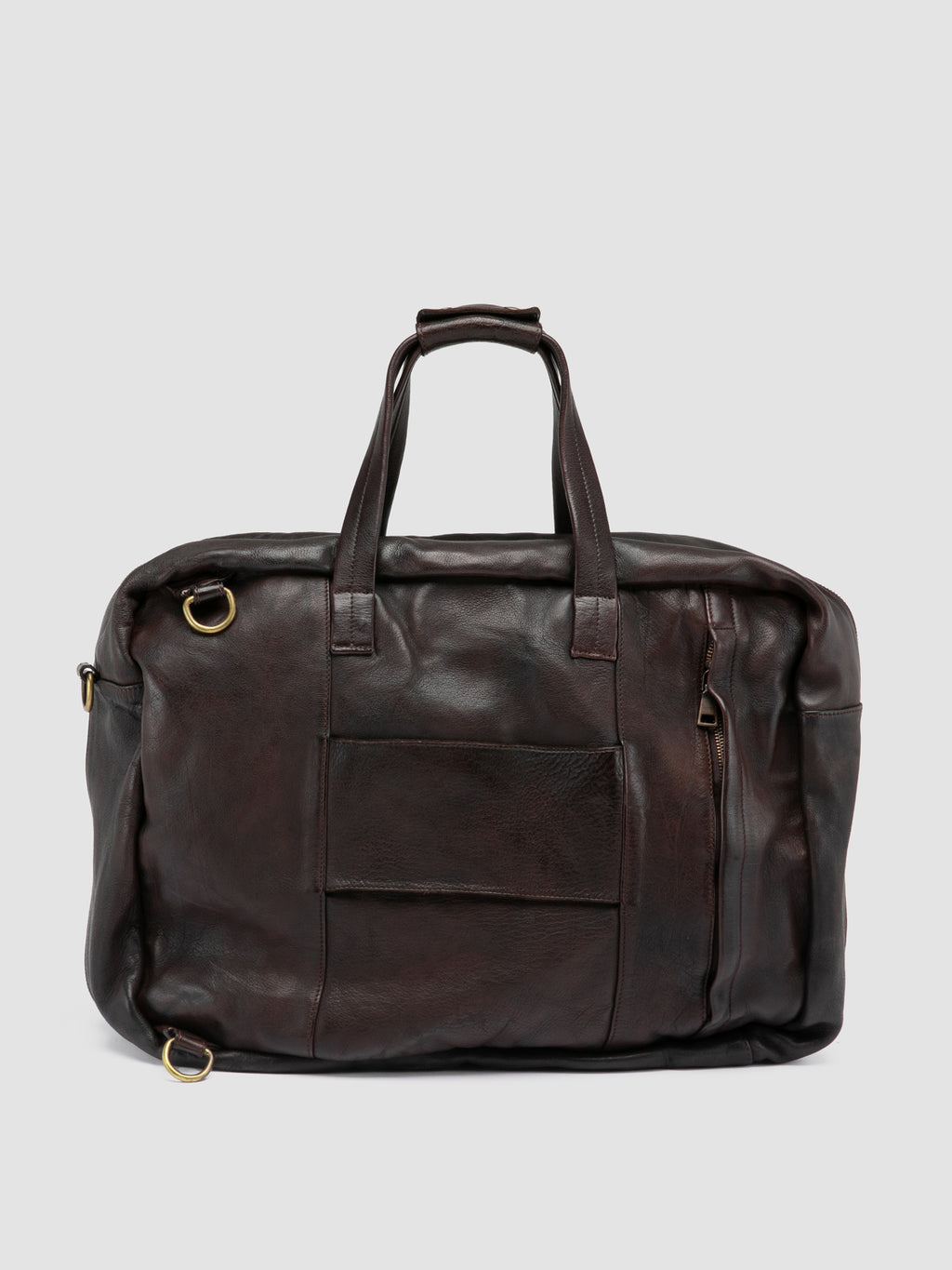 HELMET 056 - Brown Leather Travel Bag