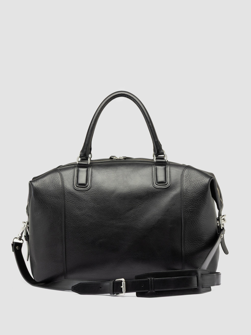 JULES 006 - Black Leather Travel Bag