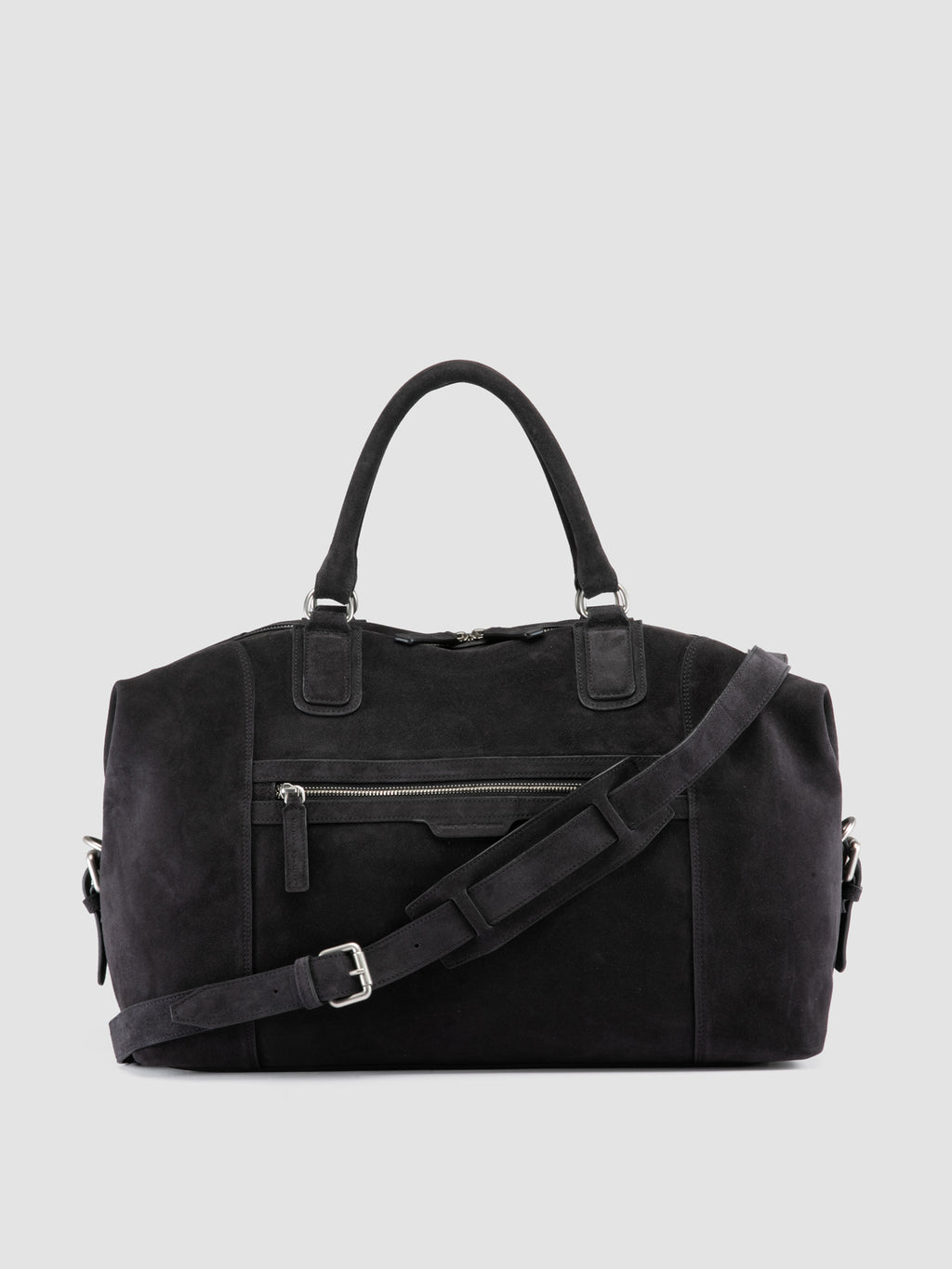 JULES 006 - Black Suede Travel Bag - image OCBJULE06LIGC3G101TU0 - 1
