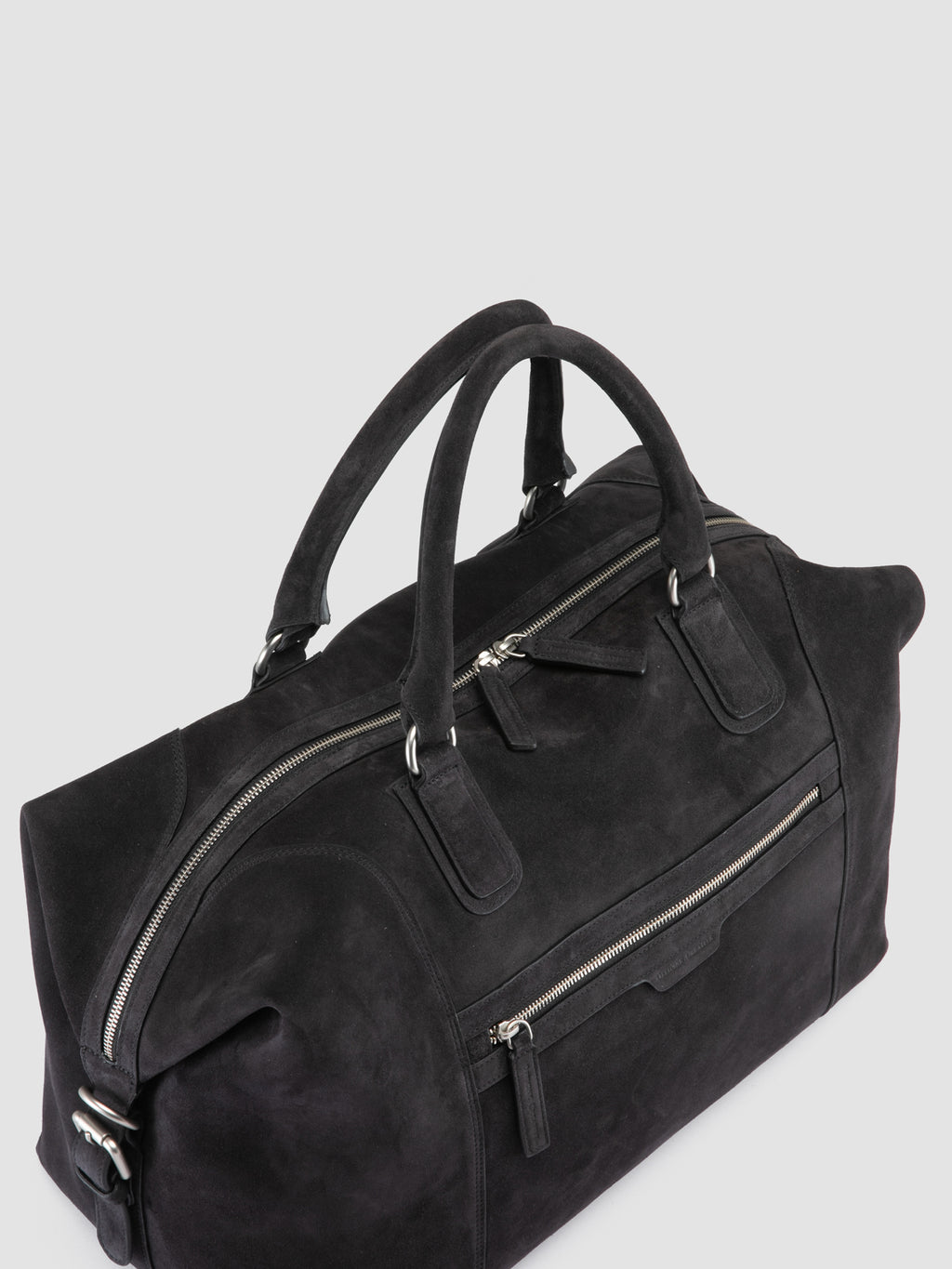 JULES 006 - Black Suede Travel Bag - image OCBJULE06LIGC3G101TU0 - 3