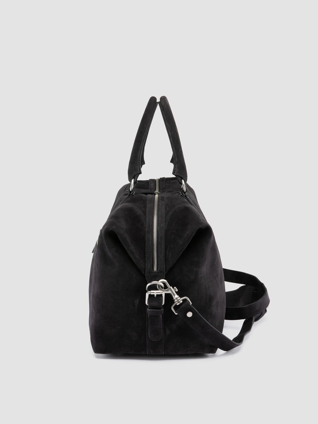 JULES 006 - Black Suede Travel Bag - image OCBJULE06LIGC3G101TU0 - 7
