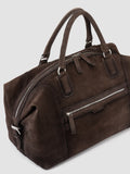JULES 006 - Brown Suede Travel Bag