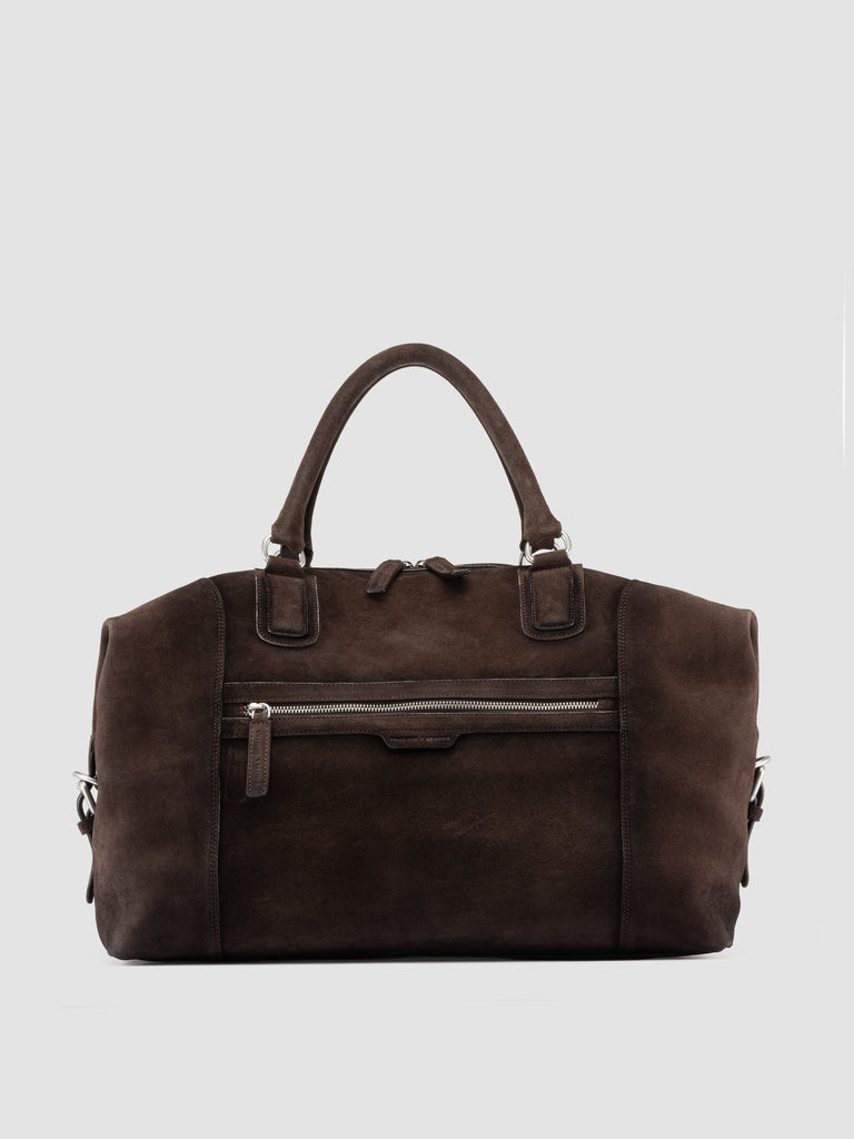 JULES 006 - Brown Suede Travel Bag