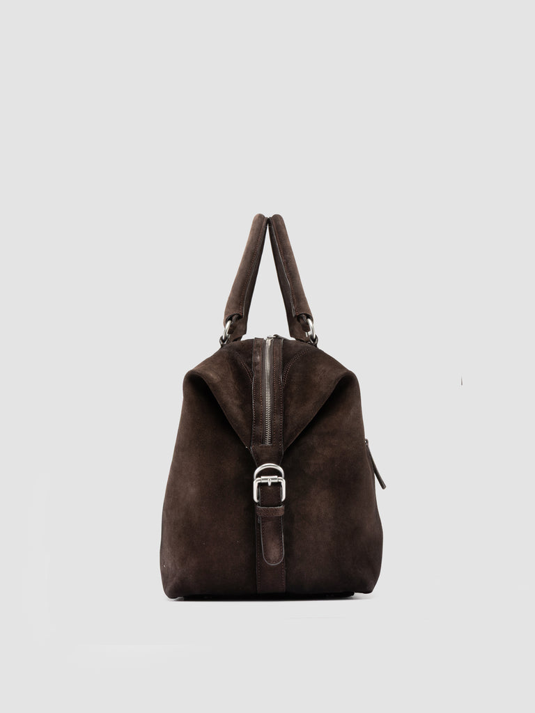 JULES 006 - Brown Suede Travel Bag