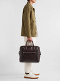 JULES 007 - Brown Leather Briefcase