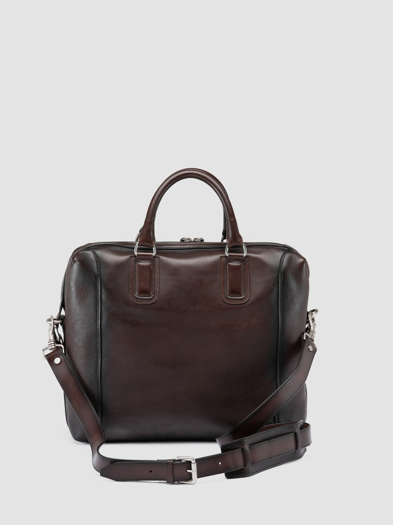 JULES 007 - Brown Leather Briefcase