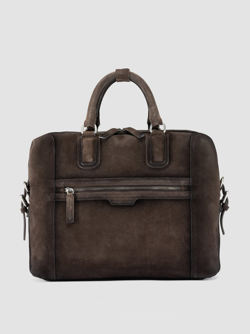 JULES 011 - Brown Suede Briefcase - image OCBJULE11LIGC3G110TU0 - 3
