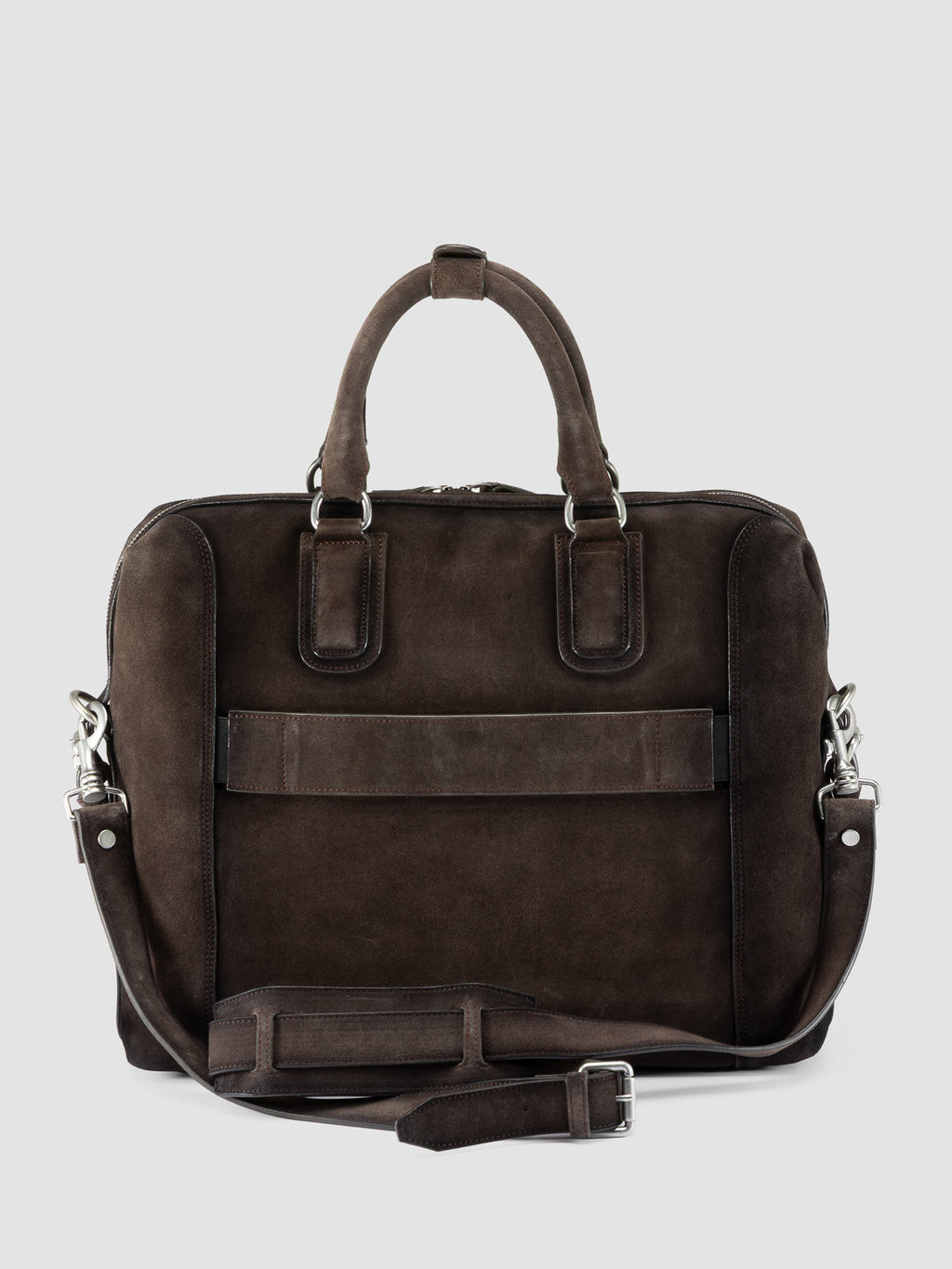 JULES 011 - Brown Suede Briefcase - image OCBJULE11LIGC3G110TU0 - 5