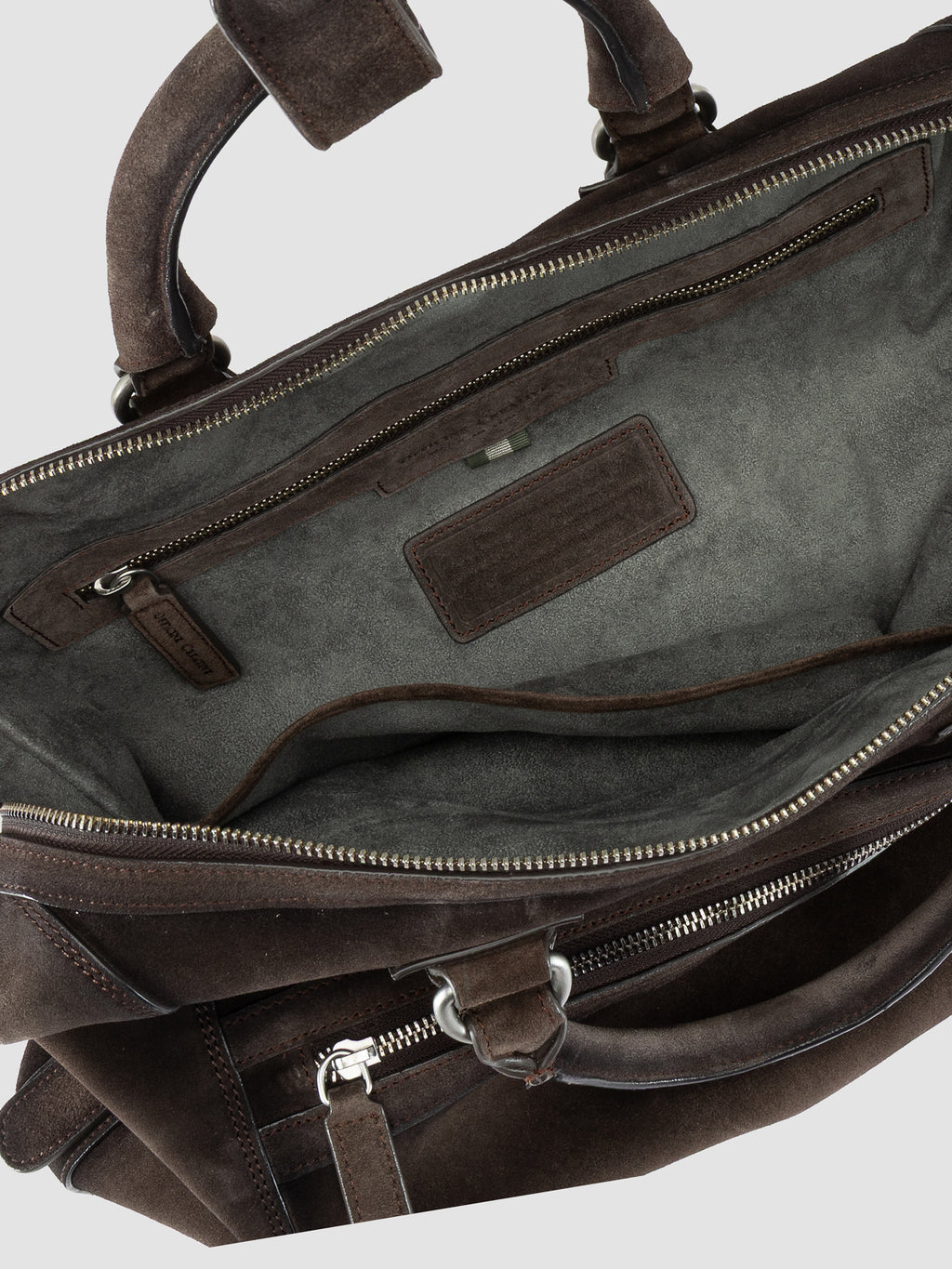 JULES 011 - Brown Suede Briefcase - image OCBJULE11LIGC3G110TU0 - 7