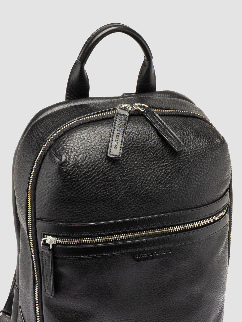 JULES 012 - Black Leather Backpack