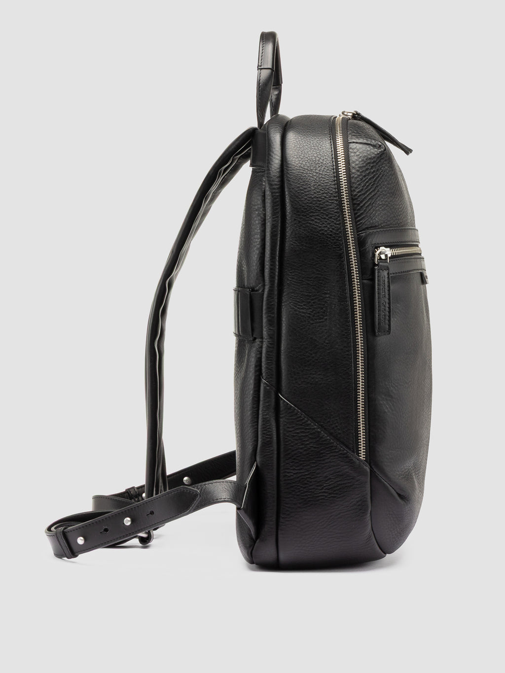 JULES 012 - Black Leather Backpack