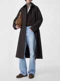 JULIE 016 - Brown Suede Shoulder Bag
