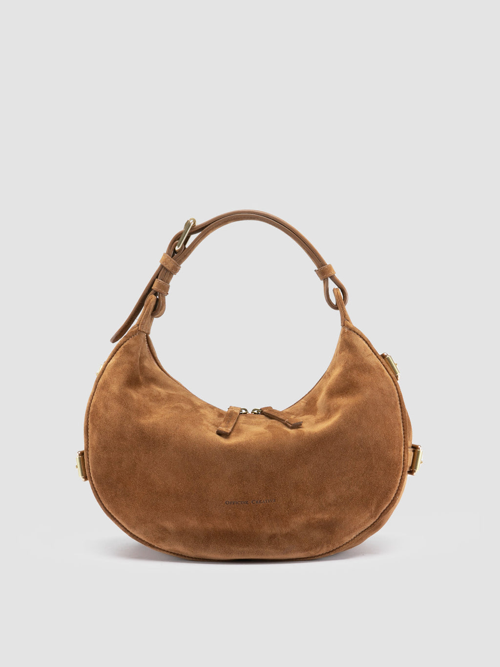 JULIE 016 - Brown Suede Shoulder Bag - image OCBJULT16LIGC1E280TU0 - 1