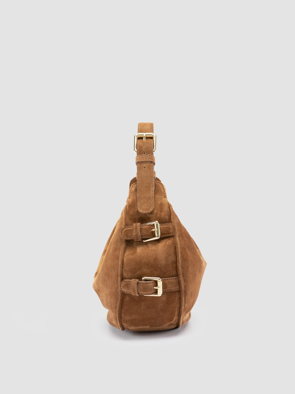 JULIE 016 - Brown Suede Shoulder Bag - image OCBJULT16LIGC1E280TU0 - 4