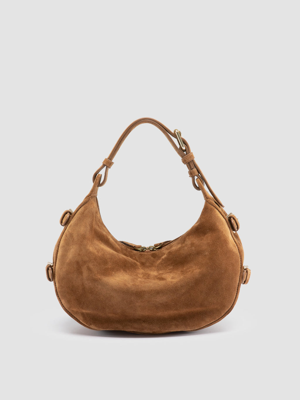 JULIE 016 - Brown Suede Shoulder Bag - image OCBJULT16LIGC1E280TU0 - 5