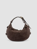 JULIE 016 - Brown Suede Shoulder Bag
