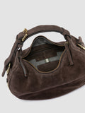 JULIE 016 - Brown Suede Shoulder Bag