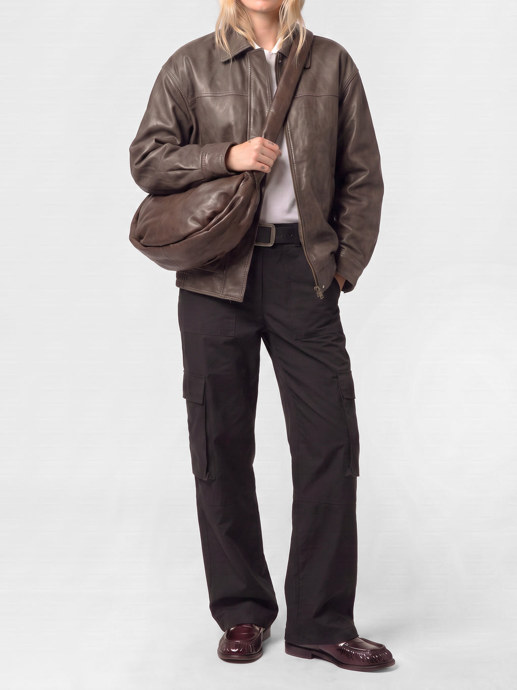 BOLINA 046 - Brown Leather Crossbody Bag