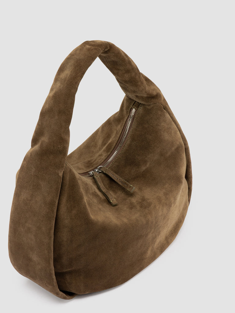 BOLINA 048 - Brown Suede Shoulder Bag