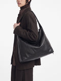 MADERNA 002 - Black Leather Shoulder Bag