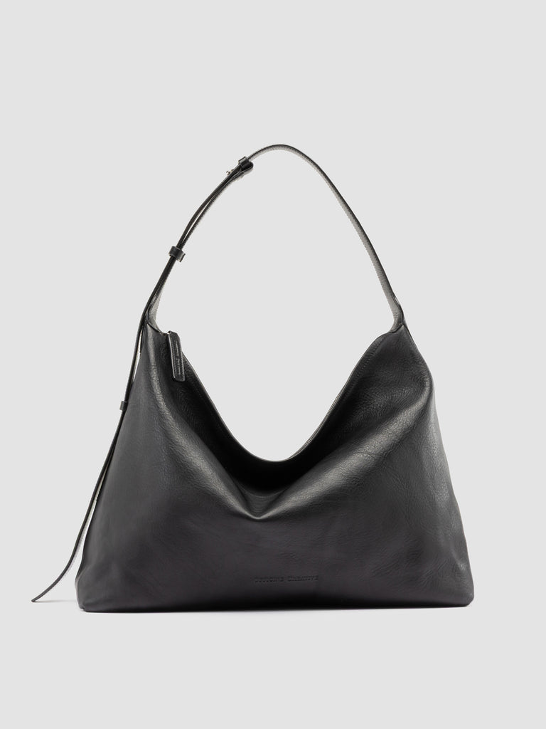 MADERNA 002 - Black Leather Shoulder Bag
