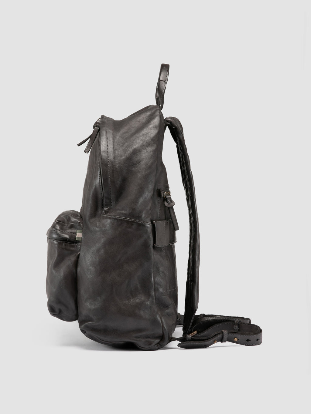 OC PACK 004 - Rucksack aus grauem Leder