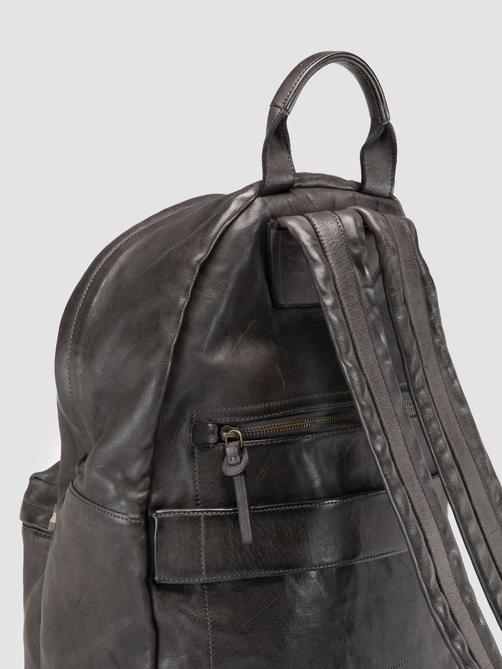 OC PACK 004 - Rucksack aus grauem Leder
