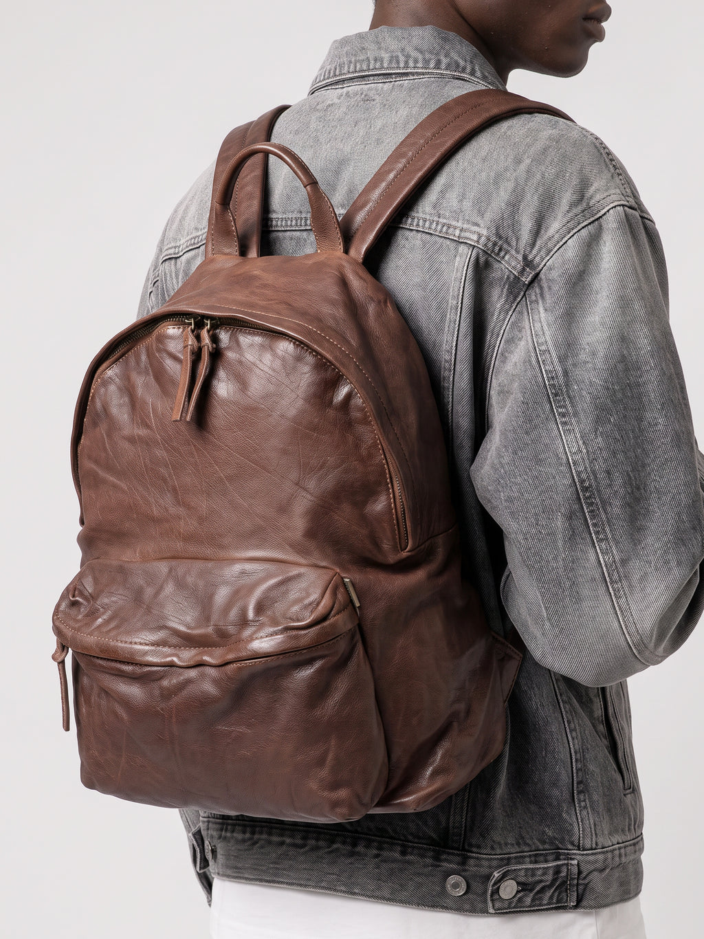 OC PACK 004 - Brown Leather Backpack