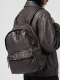 OC PACK 004 - Brown Leather Backpack