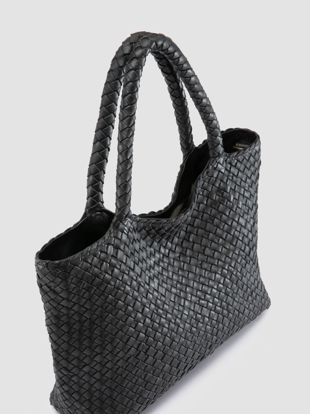 RAQUEL 001 - Black Leather Shoulder Bag