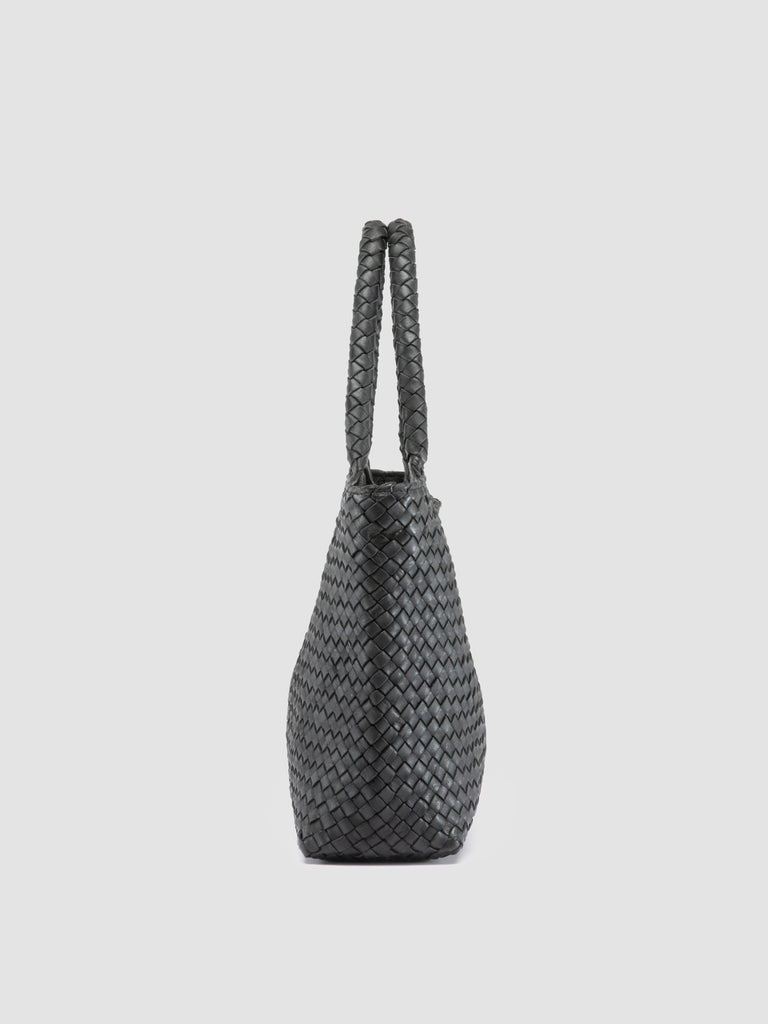 RAQUEL 001 - Black Leather Shoulder Bag
