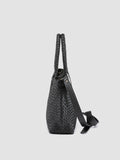 RAQUEL 001 - Black Leather Shoulder Bag