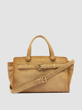 SADDLE 026 - Beigefarbene Henkeltasche aus Wildleder