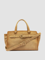 SADDLE 026 - Beigefarbene Henkeltasche aus Wildleder