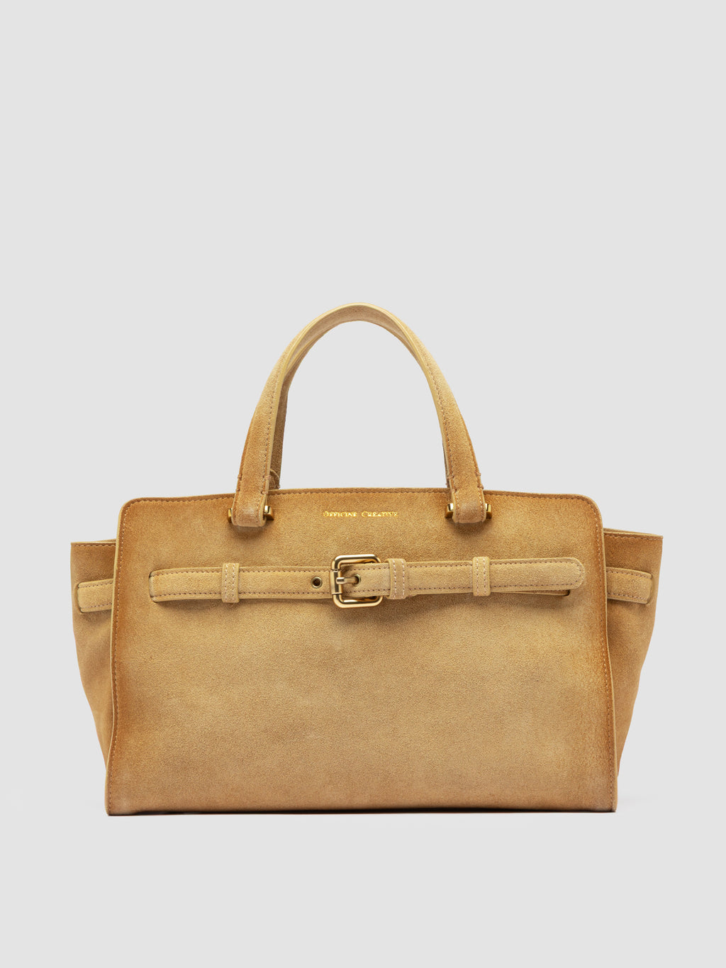 SADDLE 026 - Beigefarbene Henkeltasche aus Wildleder
