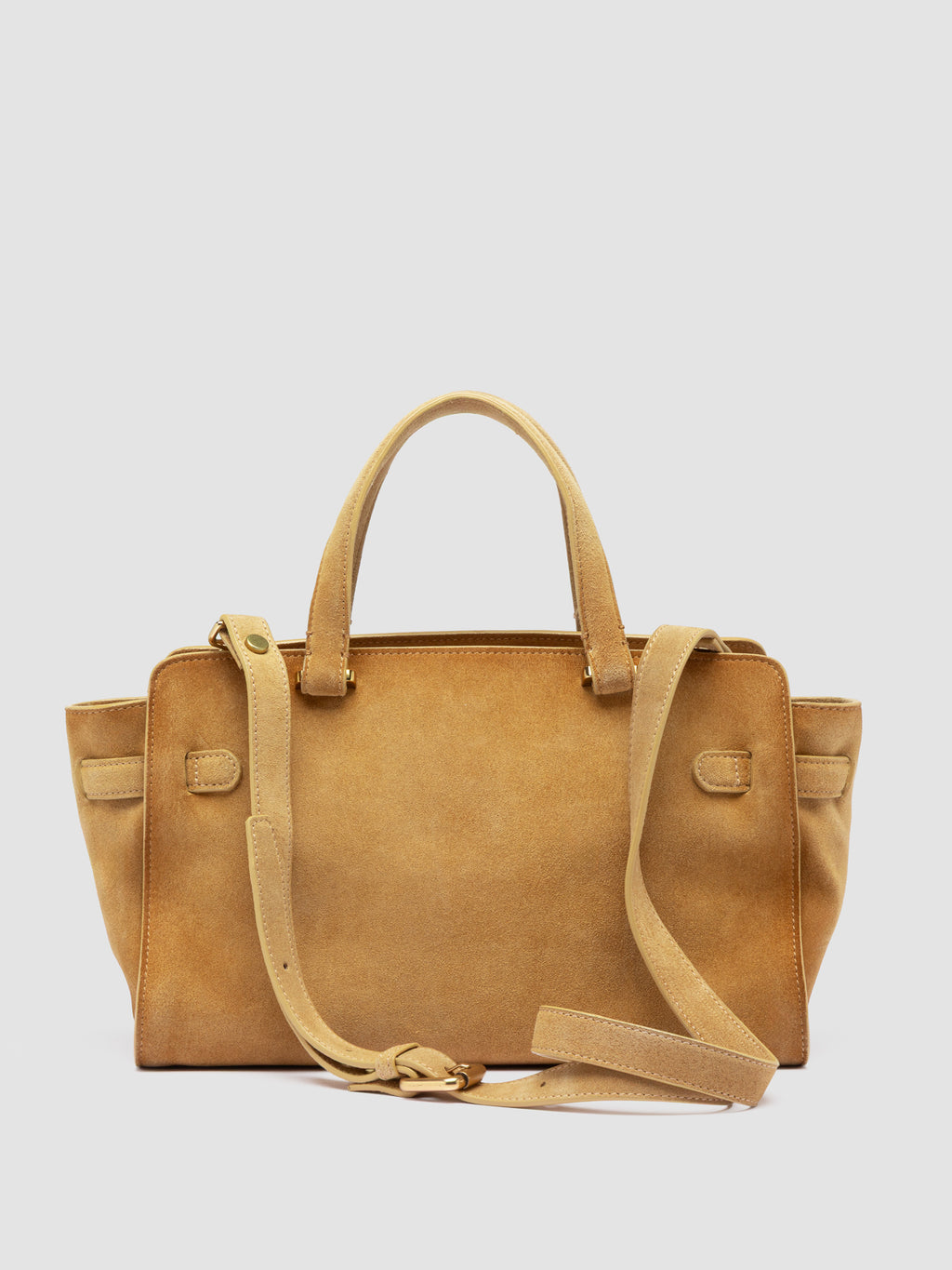SADDLE 026 - Beigefarbene Henkeltasche aus Wildleder
