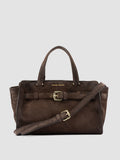 SADDLE 026 - Brown Suede Handle Bag - image OCBSADD26LIGC3G110TU0 - 1