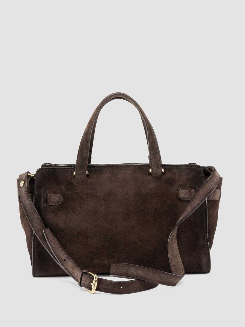 SADDLE 026 - Brown Suede Handle Bag - image OCBSADD26LIGC3G110TU0 - 5