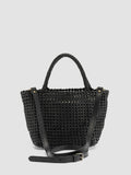 VICKY 001 - Black Leather Handle Bag
