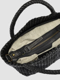 VICKY 001 - Black Leather Handle Bag