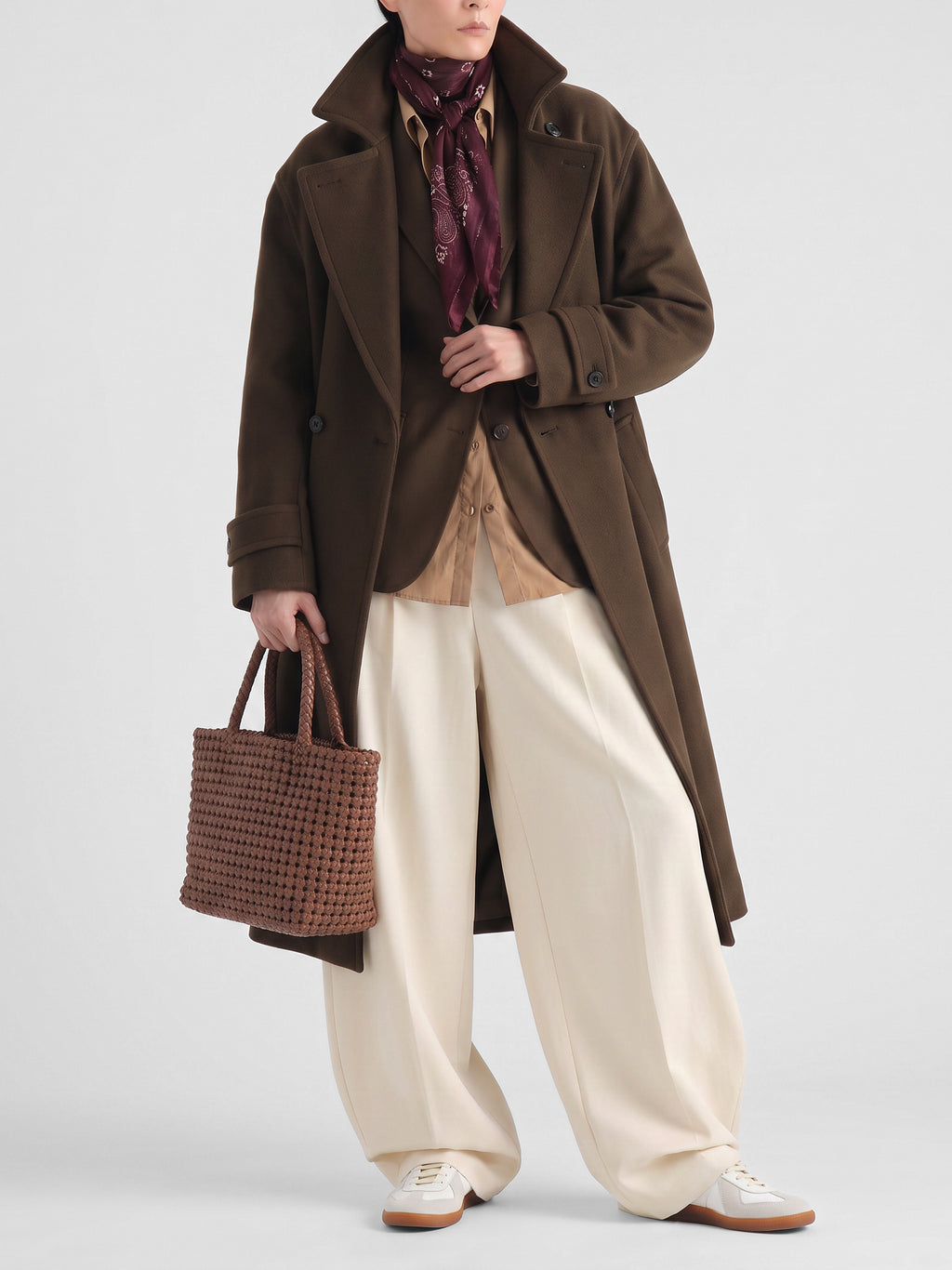 VICKY 001 - Brown Leather Handle Bag